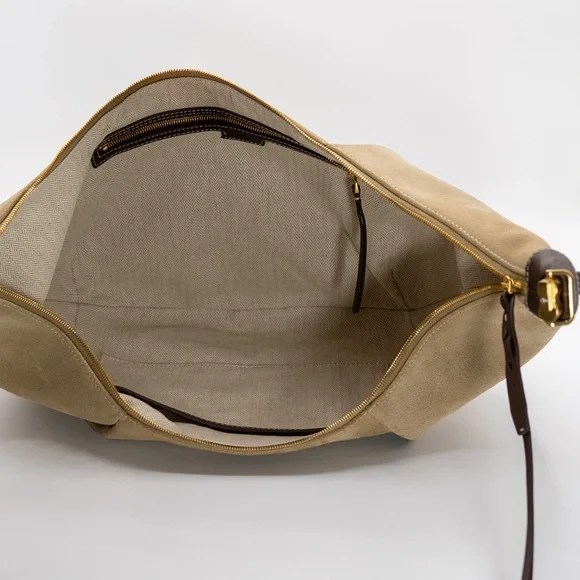 Songmont Large Luna Hobo Bag Dune Suede - Picture 9 of 12
